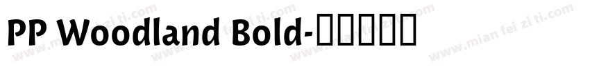 PP Woodland Bold字体转换
